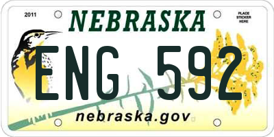 NE license plate ENG592