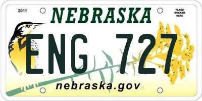 NE license plate ENG727