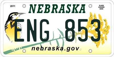 NE license plate ENG853