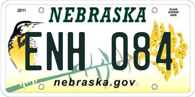 NE license plate ENH084