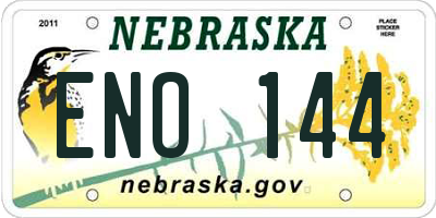 NE license plate ENO144