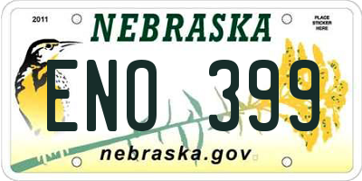NE license plate ENO399