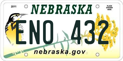 NE license plate ENO432