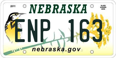 NE license plate ENP163
