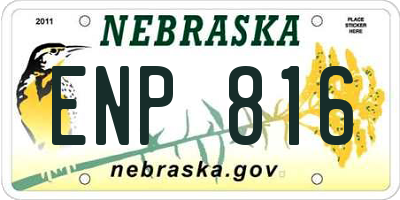 NE license plate ENP816