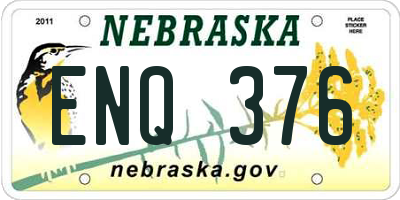 NE license plate ENQ376