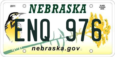 NE license plate ENQ976