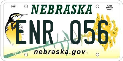 NE license plate ENR056