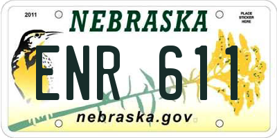 NE license plate ENR611