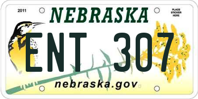NE license plate ENT307