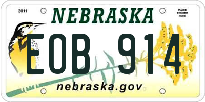 NE license plate EOB914