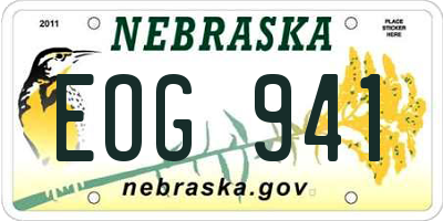 NE license plate EOG941