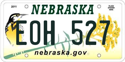NE license plate EOH527