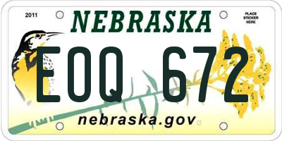 NE license plate EOQ672
