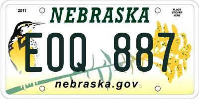 NE license plate EOQ887