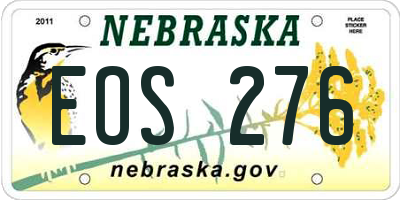 NE license plate EOS276