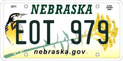 NE license plate EOT979