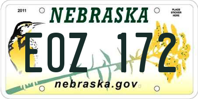 NE license plate EOZ172