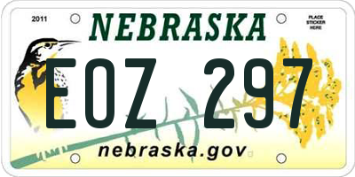 NE license plate EOZ297