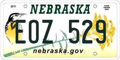 NE license plate EOZ529