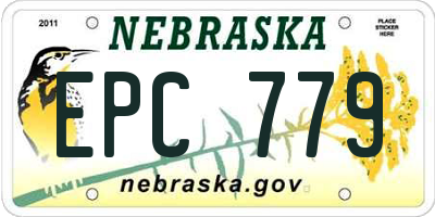 NE license plate EPC779