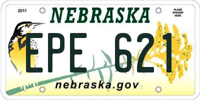 NE license plate EPE621