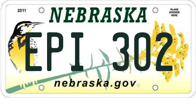 NE license plate EPI302