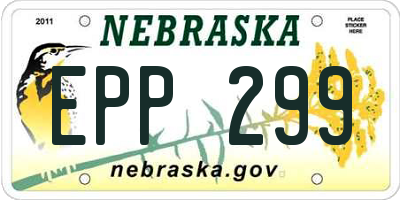 NE license plate EPP299