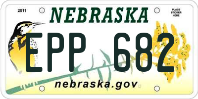 NE license plate EPP682