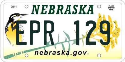 NE license plate EPR129