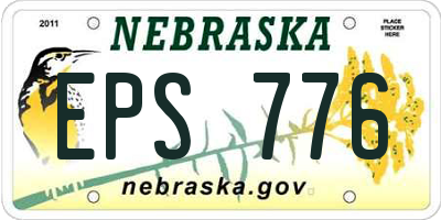 NE license plate EPS776