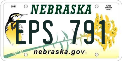 NE license plate EPS791
