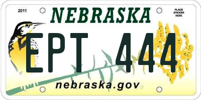 NE license plate EPT444