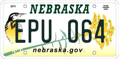NE license plate EPU064