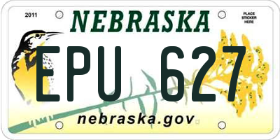 NE license plate EPU627