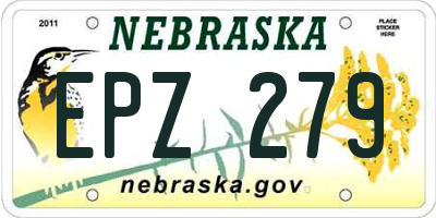 NE license plate EPZ279