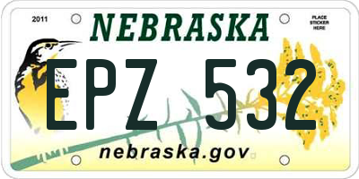 NE license plate EPZ532
