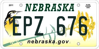 NE license plate EPZ676