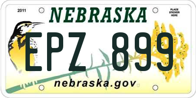 NE license plate EPZ899
