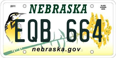 NE license plate EQB664