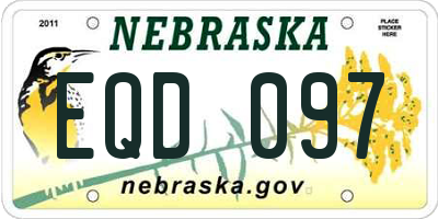 NE license plate EQD097