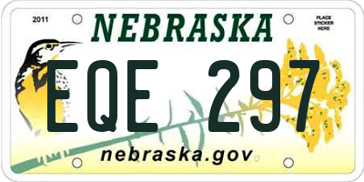 NE license plate EQE297