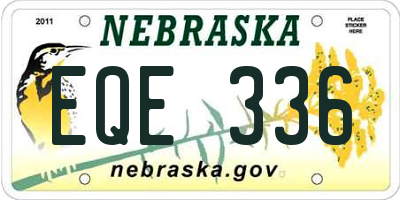 NE license plate EQE336