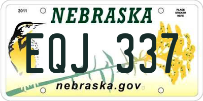 NE license plate EQJ337