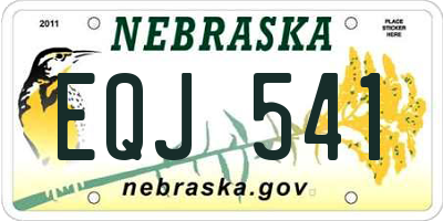 NE license plate EQJ541