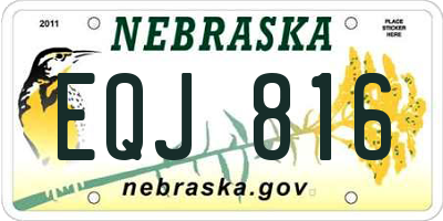 NE license plate EQJ816