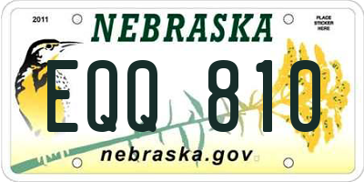 NE license plate EQQ810