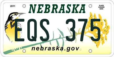 NE license plate EQS375