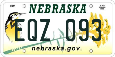 NE license plate EQZ093