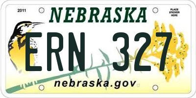 NE license plate ERN327
